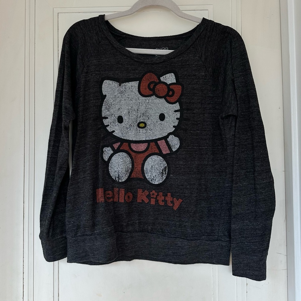 Hello kitty off the shoulder crew neck